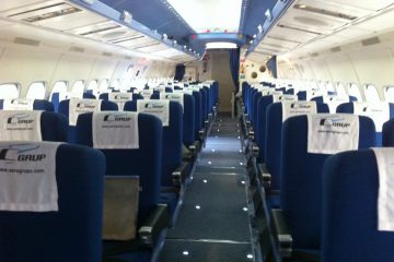 interior avión Air hostess - Airlanded formación para profesionales de la aviación
